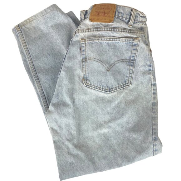 Levi's Other - Vintage Levis 560 Loose Fit Tapered Jeans Mens Sz 38x32 Light Wash Denim HEMMED